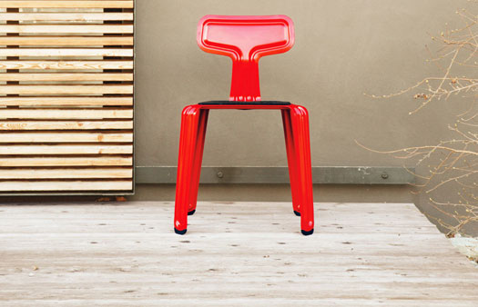 Pressed Chair sedia impilabile in alluminio design Harry Thaler