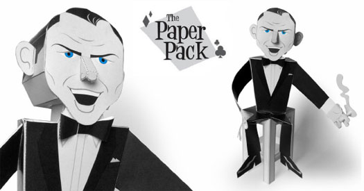giocattoli di carta che raffigurano personaggi famosi