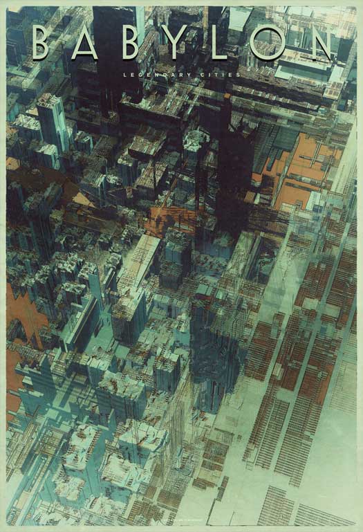 illustrazioni urbane di Peter Olschinsky serie Legendary cities