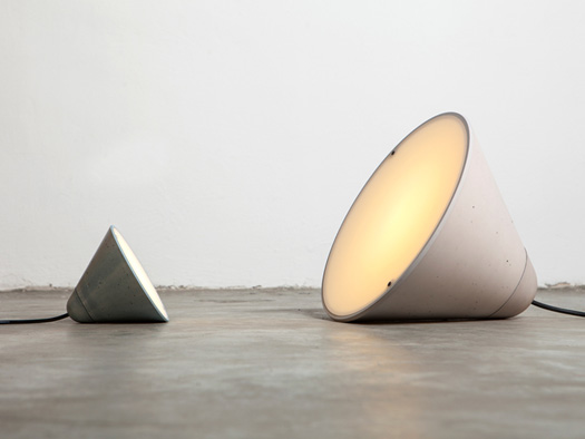Lampade in cemento design Oded Webman per Itai Bar-On