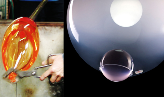 Produzione lampada Ilide Bubble  di Fabio Meliota