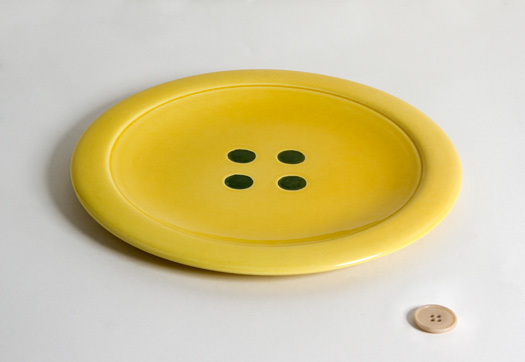 Piatti in ceramica beauTONI colore giallo design Vito Nesta